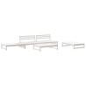 Salon de jardin 5 pcs blanc bois massif de pin 568314568314