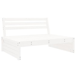 Salon de jardin 5 pcs blanc bois massif de pin 568314568314