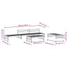Salon de jardin 5 pcs blanc bois massif de pin 568314568314