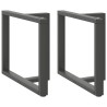Pieds de table à manger en forme de T, 2 pièces, anthracite, 100 x 35 x (72-73) cm, acier 568316568316