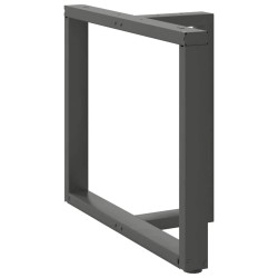 Pieds de table à manger en forme de T, 2 pièces, anthracite, 100 x 35 x (72-73) cm, acier 568316568316