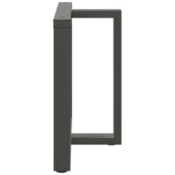Pieds de table à manger en forme de T, 2 pièces, anthracite, 100 x 35 x (72-73) cm, acier 568316568316