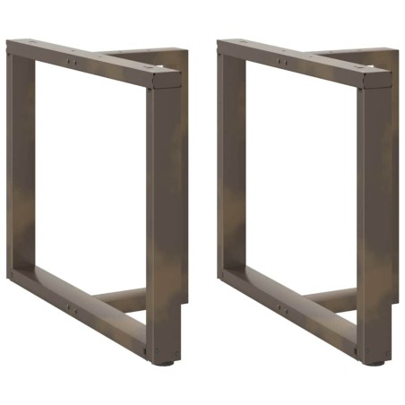 Pieds de table à manger en T, 2 pièces, noir, 100 x 35 x (72-73) cm, acier 568317568317