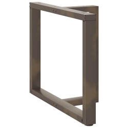 Pieds de table à manger en T, 2 pièces, noir, 100 x 35 x (72-73) cm, acier 568317568317