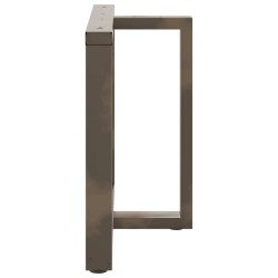 Pieds de table à manger en T, 2 pièces, noir, 100 x 35 x (72-73) cm, acier 568317568317