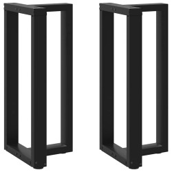 Pieds de table de bar en forme de T, 2 pièces, noir, 40 x 35 x (90-91) cm, acier 568318568318