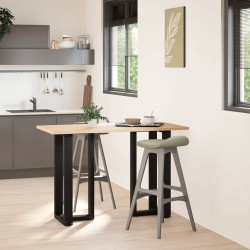 Pieds de table de bar en forme de T, 2 pièces, noir, 40 x 35 x (90-91) cm, acier 568318568318