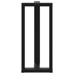 Pieds de table de bar en forme de T, 2 pièces, noir, 40 x 35 x (90-91) cm, acier 568318568318