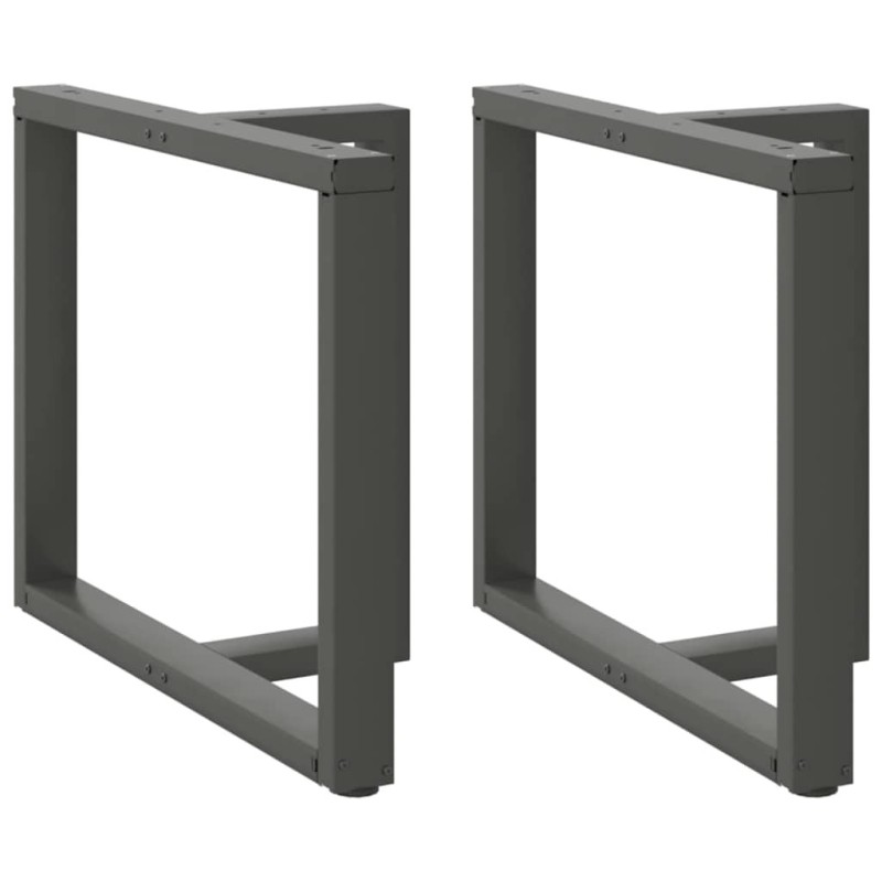 Pieds de table à manger en T 2 pièces Anthracite 90x35x(72-73) cm Acier 568320568320