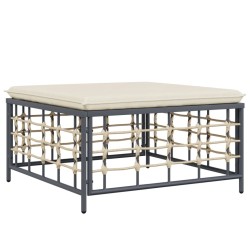 Salon de jardin 6 pcs avec coussins anthracite résine tressée 568321568321