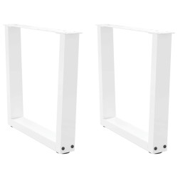 Pieds de table basse en forme de V, 2 pièces, blanc, 50 x (42-43,3) cm, acier 568330568330
