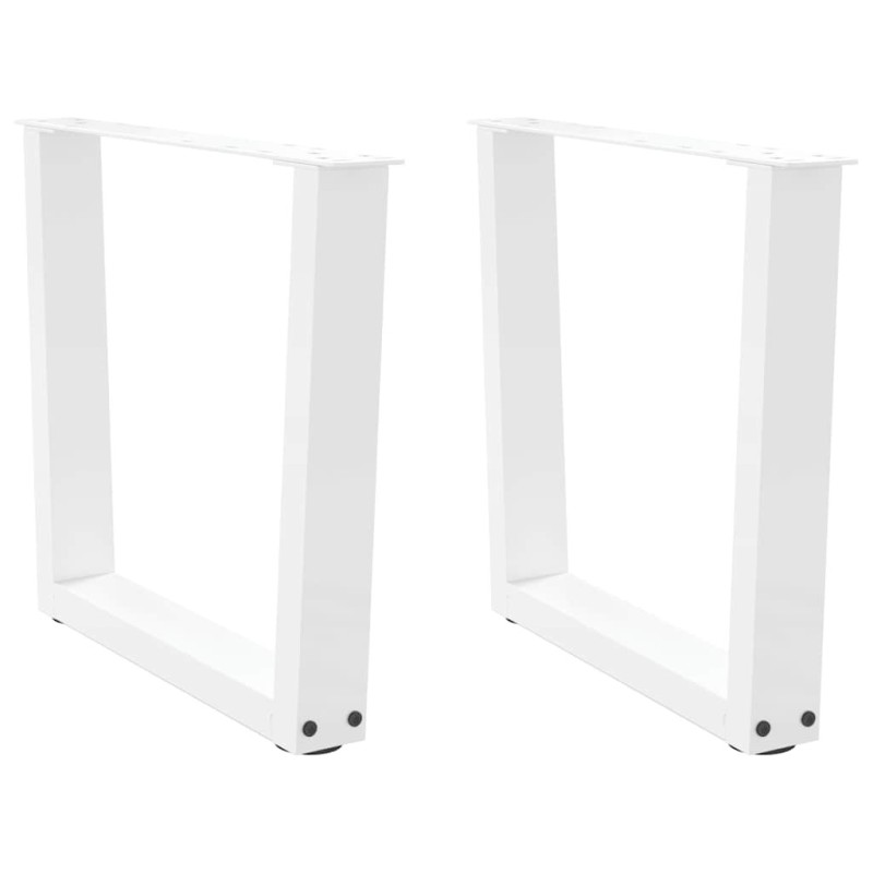 Pieds de table basse en forme de V, 2 pièces, blanc, 50 x (42-43,3) cm, acier 568330568330