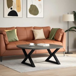 Pieds de table basse 2 pièces Noir 70 x (42-43,3) cm Acier 568331568331