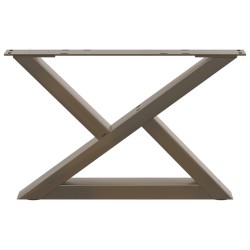 Pieds de table basse 2 pièces Acier naturel 60 x (30-31,3) cm Acier 568332568332