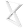 Pieds de table basse 2 pièces Blanc 70 x (42-43,3) cm Acier 568335568335