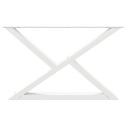 Pieds de table basse 2 pièces Blanc 70 x (42-43,3) cm Acier 568335568335
