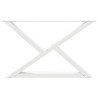 Pieds de table basse 2 pièces Blanc 70 x (42-43,3) cm Acier 568335568335