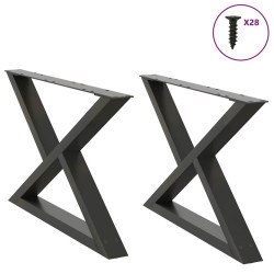 Pieds de table basse 2 pièces Anthracite 70 x (42-43,3) cm Acier 568336568336