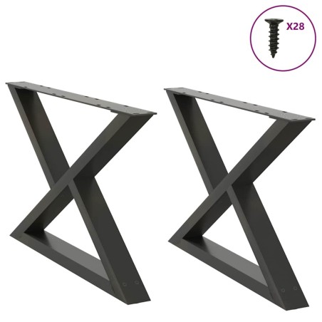 Pieds de table basse 2 pièces Anthracite 70 x (42-43,3) cm Acier 568336568336