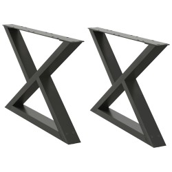 Pieds de table basse 2 pièces Anthracite 70 x (42-43,3) cm Acier 568336568336