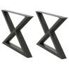 Pieds de table basse 2 pièces Anthracite 70 x (42-43,3) cm Acier 568336568336