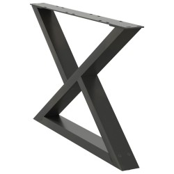 Pieds de table basse 2 pièces Anthracite 70 x (42-43,3) cm Acier 568336568336