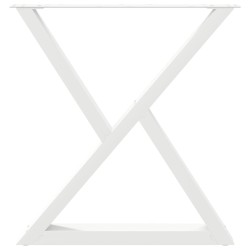 Pieds de table à manger 2 pièces Blanc 70 x (72-73,3) cm Acier 568337568337