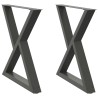 Pieds de table à manger 2 pièces Anthracite 70 x (72-73,3) cm Acier 568338568338