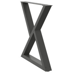 Pieds de table à manger 2 pièces Anthracite 70 x (72-73,3) cm Acier 568338568338