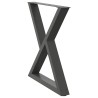 Pieds de table à manger 2 pièces Anthracite 70 x (72-73,3) cm Acier 568338568338