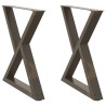 Pieds de table à manger 2 pièces Acier naturel 70 x (72-73,3) cm Acier 568339568339