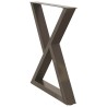 Pieds de table à manger 2 pièces Acier naturel 70 x (72-73,3) cm Acier 568339568339