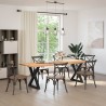 Pieds de table à manger 2 pièces Noir 80 x (72-73,3) cm Acier 568341568341