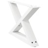 Pieds de table basse 2 pièces Blanc 60 x (30-31,3) cm Acier 568342568342