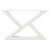 Pieds de table basse 2 pièces Blanc 60 x (30-31,3) cm Acier 568342568342
