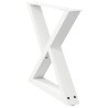 Pieds de table basse 2 pièces Blanc 60 x (42-43,3) cm Acier 568345568345
