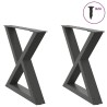 Pieds de table basse 2 pièces Anthracite 50 x (42-43,3) cm Acier 568347568347