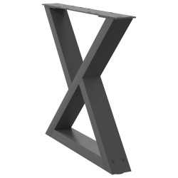 Pieds de table basse 2 pièces Anthracite 50 x (42-43,3) cm Acier 568347568347