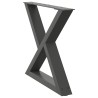Pieds de table basse 2 pièces Anthracite 50 x (42-43,3) cm Acier 568347568347