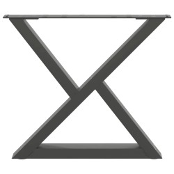 Pieds de table basse 2 pièces Anthracite 50 x (42-43,3) cm Acier 568347568347