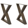 Pieds de table basse 2 pièces Acier naturel 50 x (42-43,3) cm Acier 568348568348