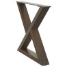 Pieds de table basse 2 pièces Acier naturel 50 x (42-43,3) cm Acier 568348568348