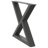 Pieds de table basse 2 pièces Anthracite 60 x (42-43,3) cm Acier 568350568350