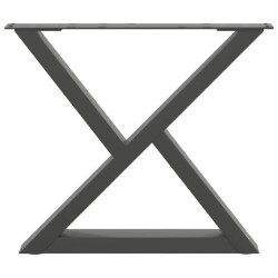 Pieds de table basse 2 pièces Anthracite 60 x (42-43,3) cm Acier 568350568350