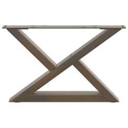 Pieds de table basse 2 pièces Acier naturel 50 x (30-31,3) cm Acier 568351568351