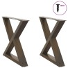 Pieds de table basse 2 pièces Acier naturel 60 x (42-43,3) cm Acier 568352568352