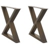 Pieds de table basse 2 pièces Acier naturel 60 x (42-43,3) cm Acier 568352568352