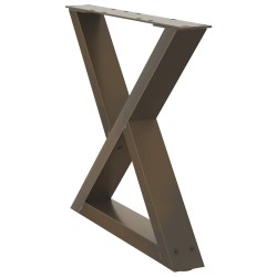 Pieds de table basse 2 pièces Acier naturel 60 x (42-43,3) cm Acier 568352568352