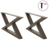 Pieds de table basse 2 pièces Acier naturel 70 x (30-31,3) cm Acier 568353568353