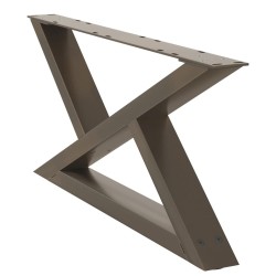 Pieds de table basse 2 pièces Acier naturel 70 x (30-31,3) cm Acier 568353568353